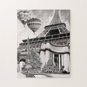 Franse collage Jigzaag Puzzle Legpuzzel