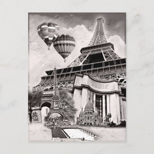 Franse collage v1 briefkaart (Voorkant)