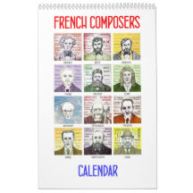 Franse componisten - Wall Calendar