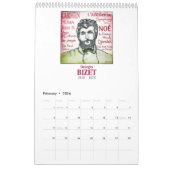 Franse componisten - Wall Calendar Kalender (Feb 2026)