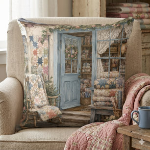 Franse Cottagecore Dekbed Winkel Watercolor Kussen
