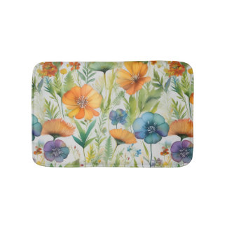 Franse Country Decor Waterverf Wildflowers Badmat