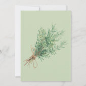 Franse Country Rosemary Springs met Twine Wedding Kaart (Achterkant)