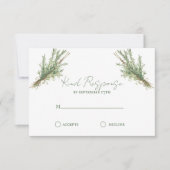 Franse Country Rozemarijn Springs met Twine RSVP Kaartje (Voorkant)