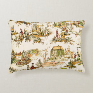 Franse Creme Toile Chinoiserie stijl rustiek Accent Kussen
