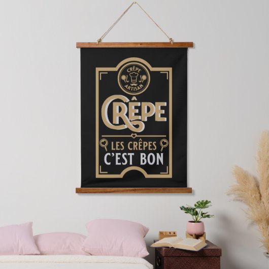 Franse crêpes hangend wandkleed (Slaapkamer)