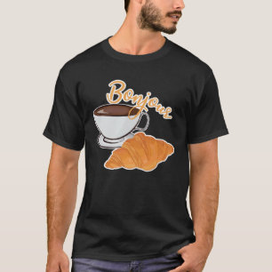 Franse Croissant Franse vlag Francophile T-shirt