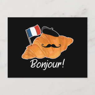 Franse Croissant Lover Frankrijk Vlag Francophile Briefkaart