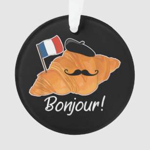 Franse Croissant Lover Frankrijk Vlag Francophile Ornament