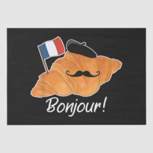 Franse Croissant Lover Frankrijk Vlag Francophile Tissuepapier