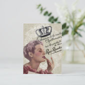 Franse Crown girly glamor fashionista parisian Briefkaart (Staand voorkant)
