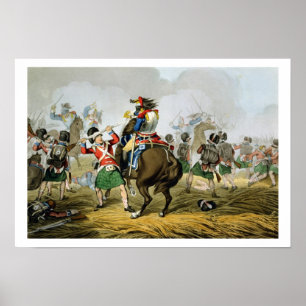 Franse Cuirassiers bij de slag om Waterloo, Char Poster