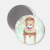 Franse Cupcake Victoriaans Stijl Magneet (Voorkant / Achterkant)