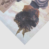 Franse Dame Pet  Kunst Galerij Ad Decoupage Tissuepapier (Detail)