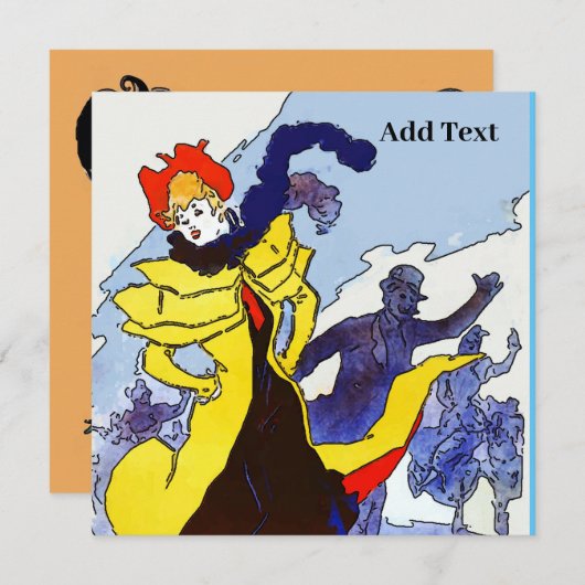 Franse danserKaarten (Voorkant / Achterkant)