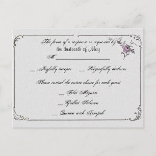Franse Deco Lijst Posh RSVP Briefkaart