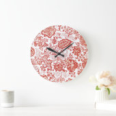Franse Decor Red Toile Clock Grote Klok (Huis)