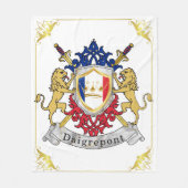 franse deklaag van de armenachternaam, aangepast fleece deken (Voorkant)