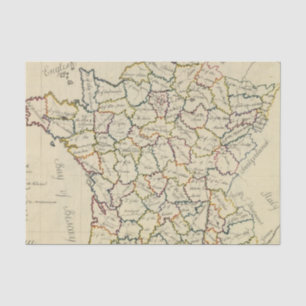 Franse departementen tissuepapier