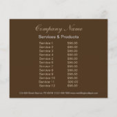 franse dessert cake gebak bakkerij flyer (Achterkant)