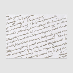 Franse  dichter Gold Script Farmland Harvest  Tissuepapier