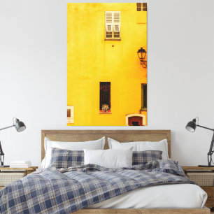 Franse Dorpsfotografie Decor Canvas Afdruk