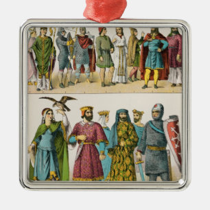 Franse dress metalen ornament