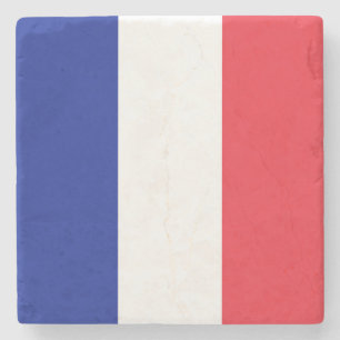Franse driekleurige vlag stenen onderzetter