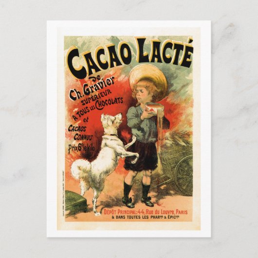  Franse drink voor warme chocolade en Briefkaart (Voorkant)