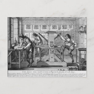 Franse drukpers, 1642 briefkaart