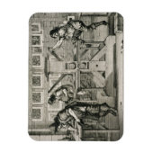 Franse drukpers, 1642 (graving) magneet (Verticaal)