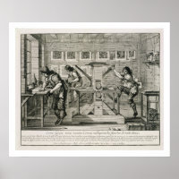 Franse drukpers, 1642 (graving)