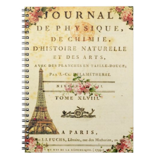  Franse editie Eiffel Tower Journal-laptop Notitieboek (Voorkant)