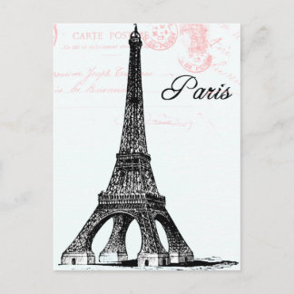 Franse Eiffel Tower Collage Briefkaart