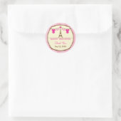 Franse Eiffeltoren Twin Baby shower Favor Sticker (Tas)