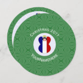 Franse engel kerstvlag gepersonaliseerd kaart (Voorkant / Achterkant)
