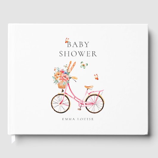 Franse envelop met bloemen gastenboek (Voorkant)