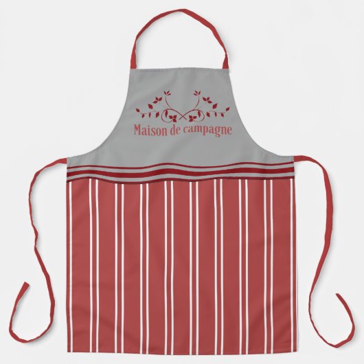Franse  Farmhouse-stijl Apron Schort (Voorkant)