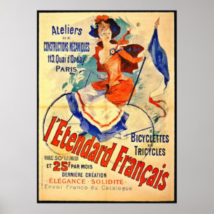  Franse fiets 1891 Poster