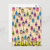 Franse fietsaffiche briefkaart (Voorkant / Achterkant)