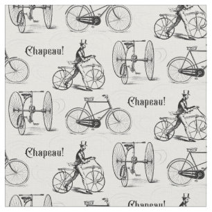 Franse fietsen Elegant Classic Cyclist Stof