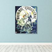  Franse fietsreclame Canvas Afdruk (Insitu (Houten vloer))