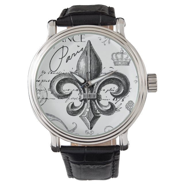  Franse fleur de lis horloge (Voorkant)