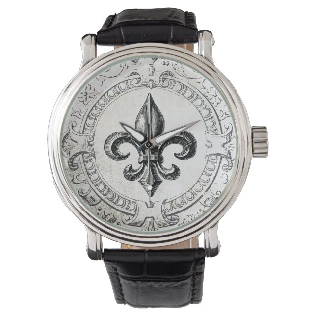  Franse fleur de lis horloge (Voorkant)