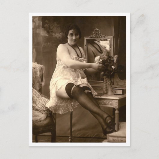 Franse Flirt - Pinup Briefkaart (Voorkant)