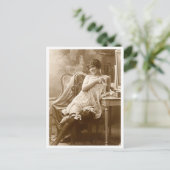 Franse Flirt -  Pinup Briefkaart (Staand voorkant)