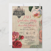  Franse Floral Boho Graduation Party Kaart (Voorkant)