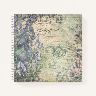 Franse Floral Ephemera-laptop of Journal Notitieboek