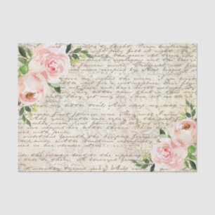  Franse Floral Rozen Oude Decoupage Tissuepapier