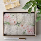  Franse Floral Rozen Oude Decoupage Tissuepapier (Geschenk)